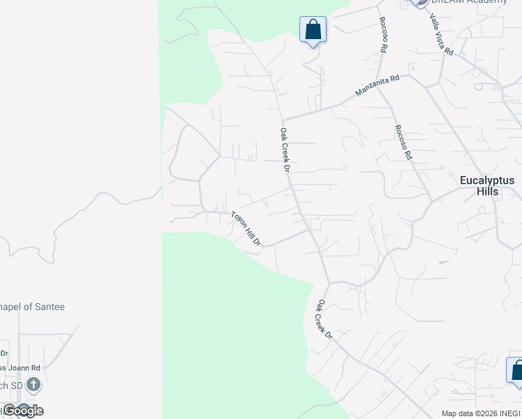 map of restaurants, bars, coffee shops, grocery stores, and more near 11109 Green Oaks Road in Lakeside