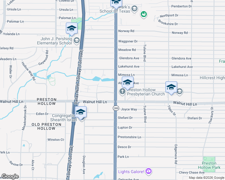 map of restaurants, bars, coffee shops, grocery stores, and more near 5959 Colhurst Street in Dallas