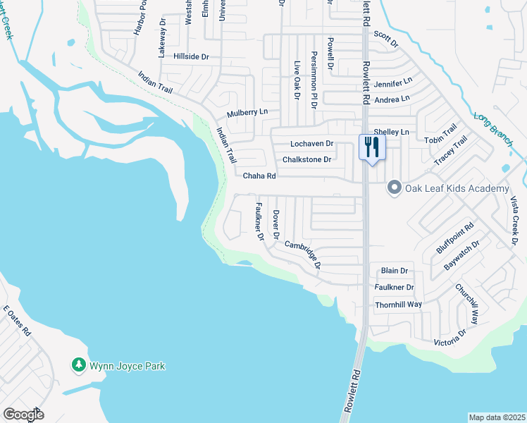 map of restaurants, bars, coffee shops, grocery stores, and more near 2006 Faulkner Dr in Rowlett