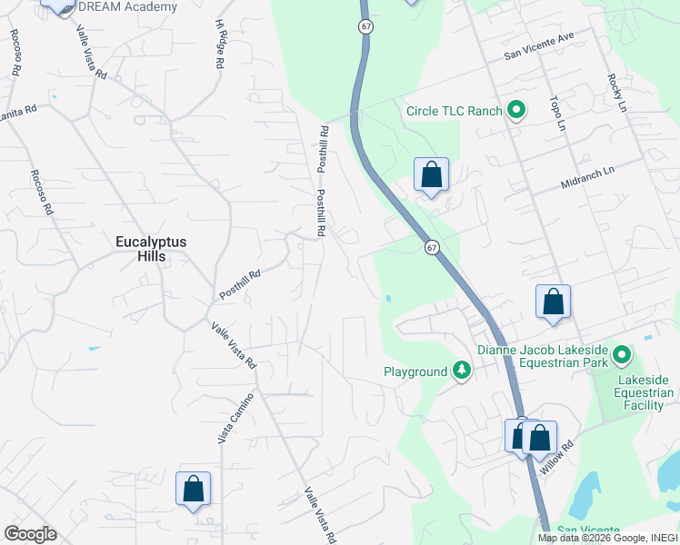 map of restaurants, bars, coffee shops, grocery stores, and more near 11977 Demi Lee Lane in Lakeside