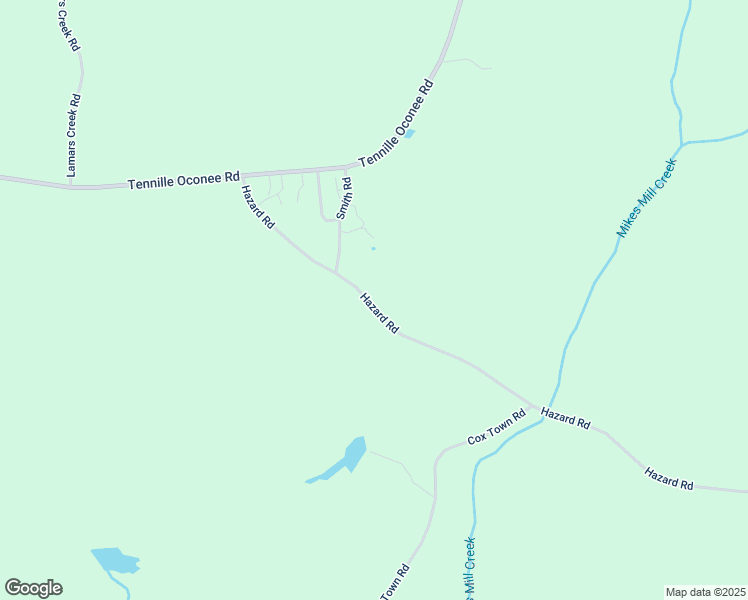 map of restaurants, bars, coffee shops, grocery stores, and more near 457 Hazard Road in Tennille