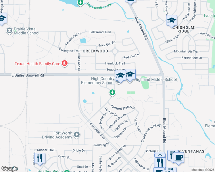 map of restaurants, bars, coffee shops, grocery stores, and more near 829 Lariat Drive in Saginaw