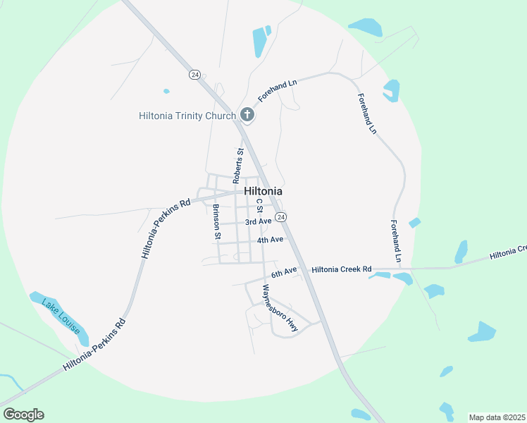 map of restaurants, bars, coffee shops, grocery stores, and more near in Hiltonia