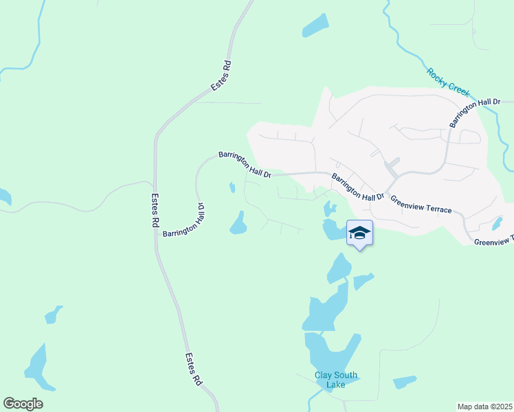 map of restaurants, bars, coffee shops, grocery stores, and more near 1420 Barrington Place in Macon