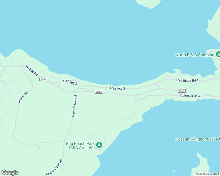map of restaurants, bars, coffee shops, grocery stores, and more near Trail Ridge Road in Graford