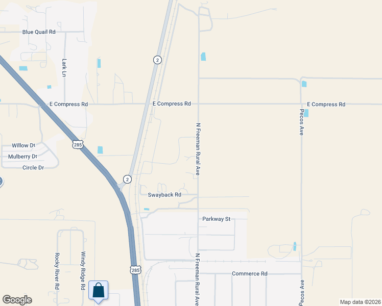 map of restaurants, bars, coffee shops, grocery stores, and more near 77 North Freeman Rural Avenue in Artesia