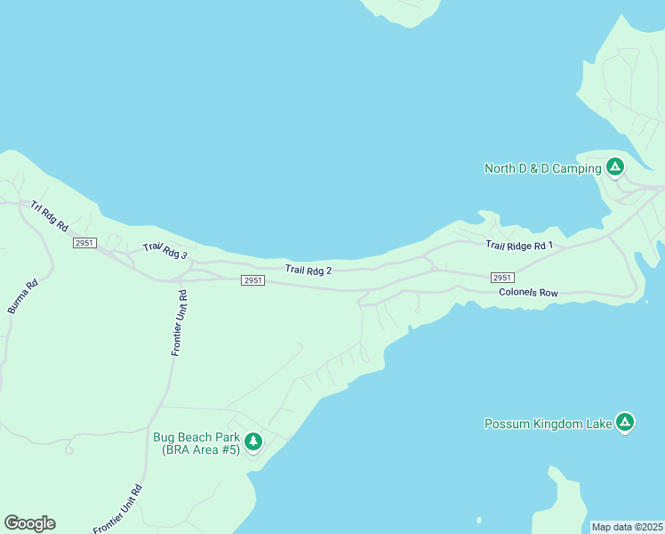 map of restaurants, bars, coffee shops, grocery stores, and more near Trail Ridge Road in Graford