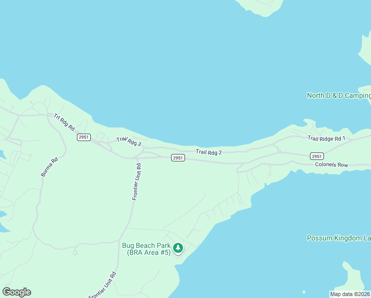 map of restaurants, bars, coffee shops, grocery stores, and more near 15 Trail Ridge Road in Graford