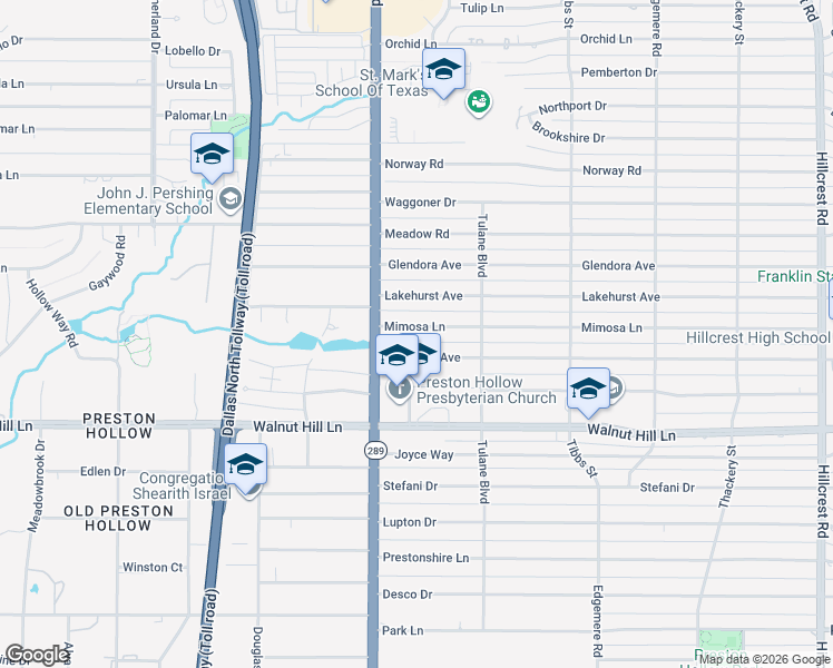 map of restaurants, bars, coffee shops, grocery stores, and more near 6034 Mimosa Lane in Dallas