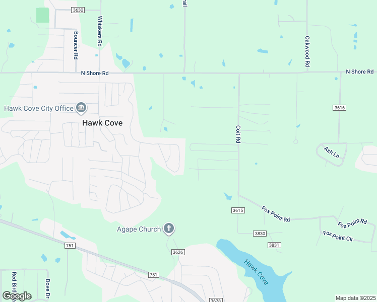 map of restaurants, bars, coffee shops, grocery stores, and more near 2185 Wright Way Circle in Quinlan