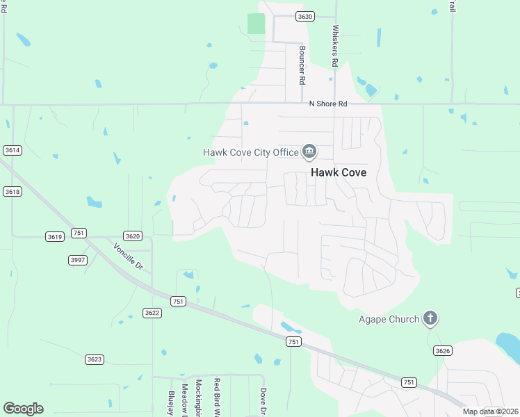 map of restaurants, bars, coffee shops, grocery stores, and more near 9374 Pinewood Drive in Quinlan
