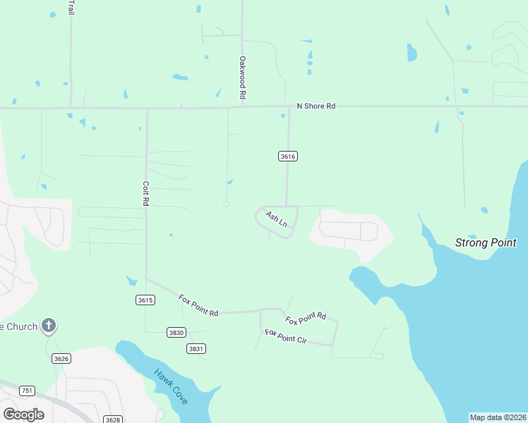 map of restaurants, bars, coffee shops, grocery stores, and more near 9383 Ash Lane in Quinlan