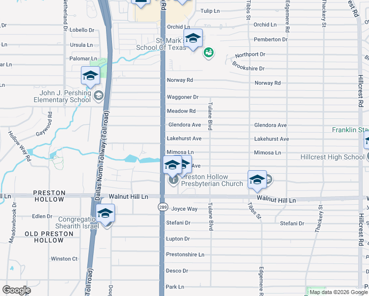 map of restaurants, bars, coffee shops, grocery stores, and more near 6034 Mimosa Lane in Dallas