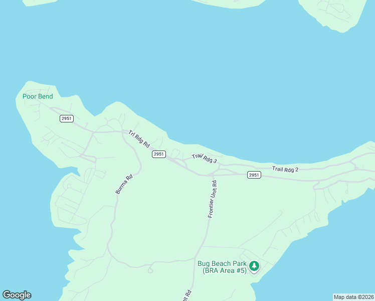 map of restaurants, bars, coffee shops, grocery stores, and more near 2219 Trail Ridge Road in Graford