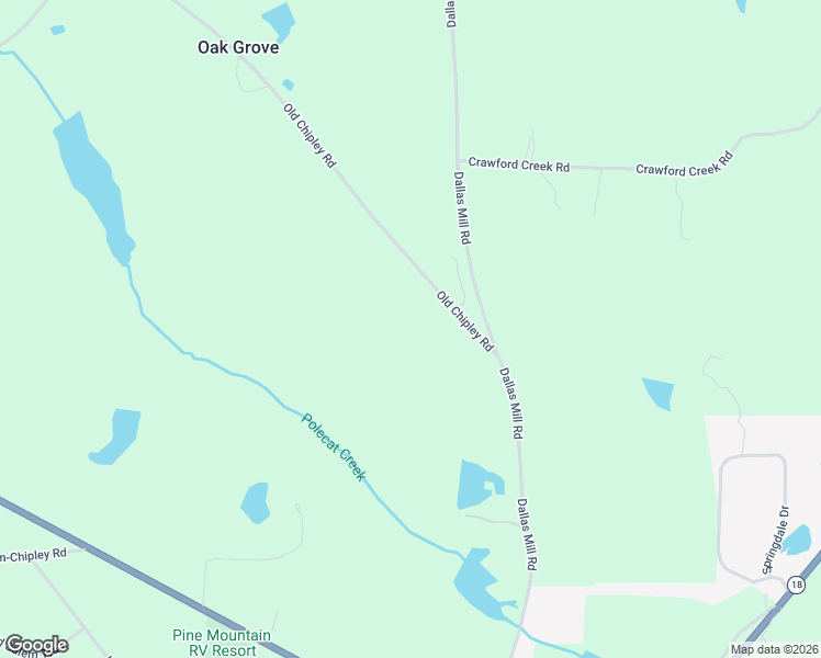 map of restaurants, bars, coffee shops, grocery stores, and more near 2030 Old Chipley Road in Pine Mountain