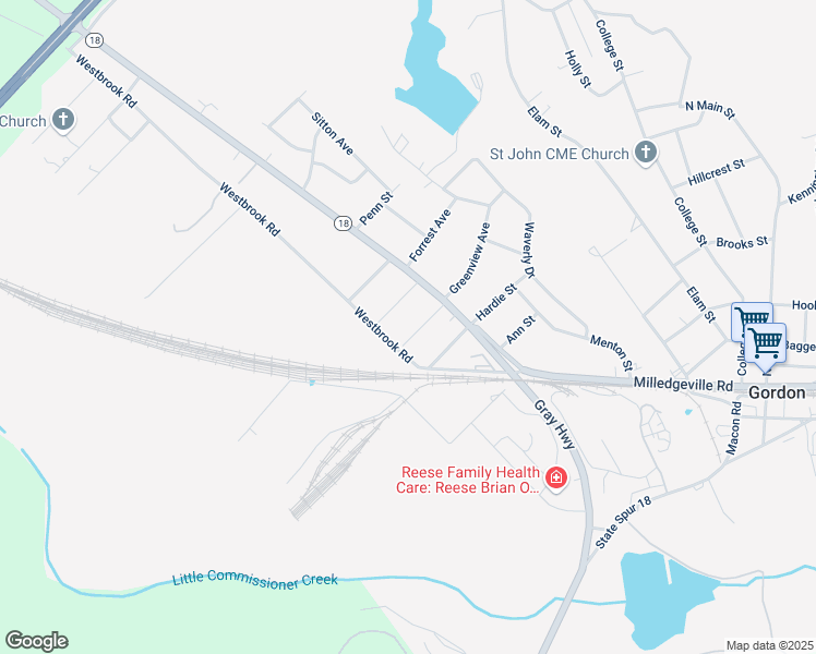 map of restaurants, bars, coffee shops, grocery stores, and more near 102 Sycamore Street in Gordon