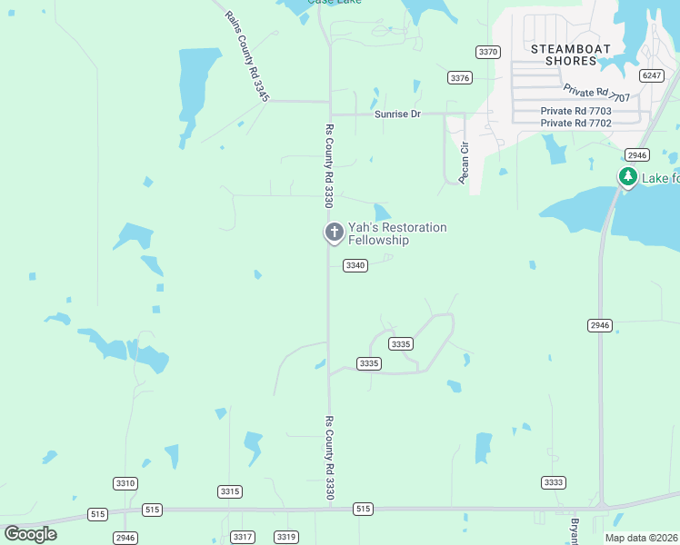 map of restaurants, bars, coffee shops, grocery stores, and more near 150 Rs County Road 3330 in Emory