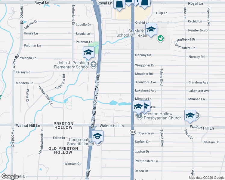 map of restaurants, bars, coffee shops, grocery stores, and more near 5853 Lakehurst Avenue in Dallas