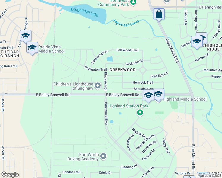 map of restaurants, bars, coffee shops, grocery stores, and more near 673 Mangrove Trail in Saginaw