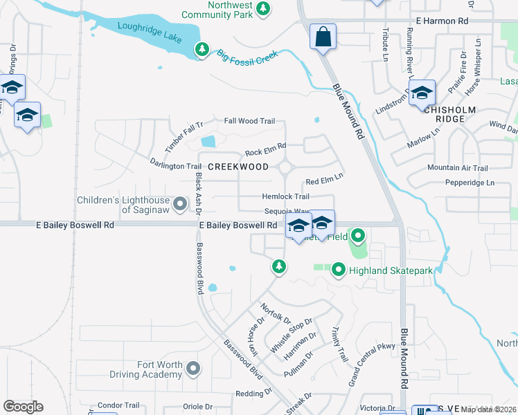 map of restaurants, bars, coffee shops, grocery stores, and more near 820 Sequoia Way in Saginaw