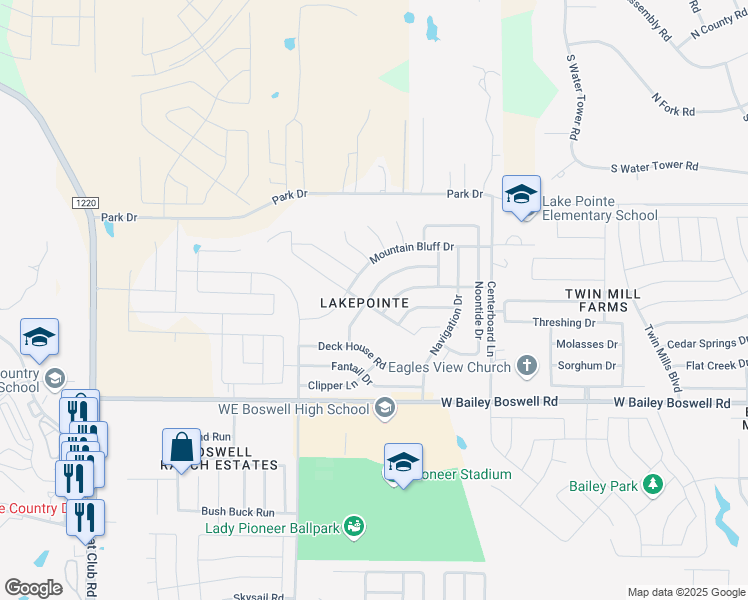 map of restaurants, bars, coffee shops, grocery stores, and more near 8904 Puerto Vista Drive in Fort Worth