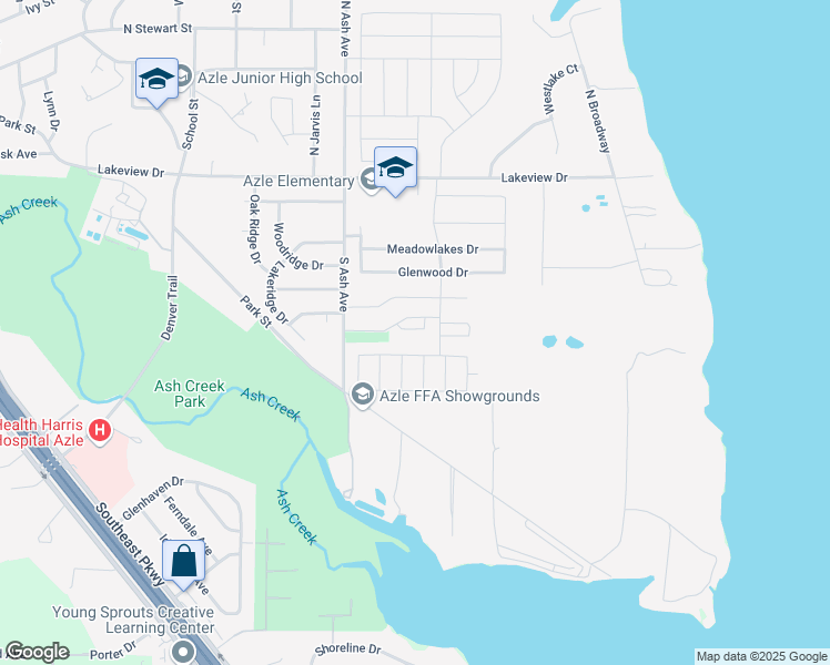 map of restaurants, bars, coffee shops, grocery stores, and more near 1300 Village Garden in Azle