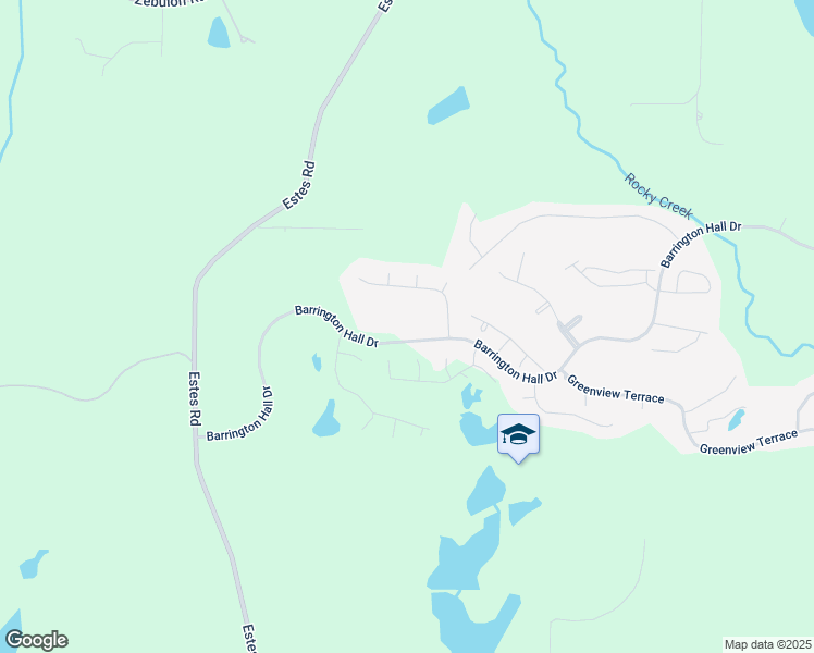 map of restaurants, bars, coffee shops, grocery stores, and more near 761 Barrington Hall Drive in Macon