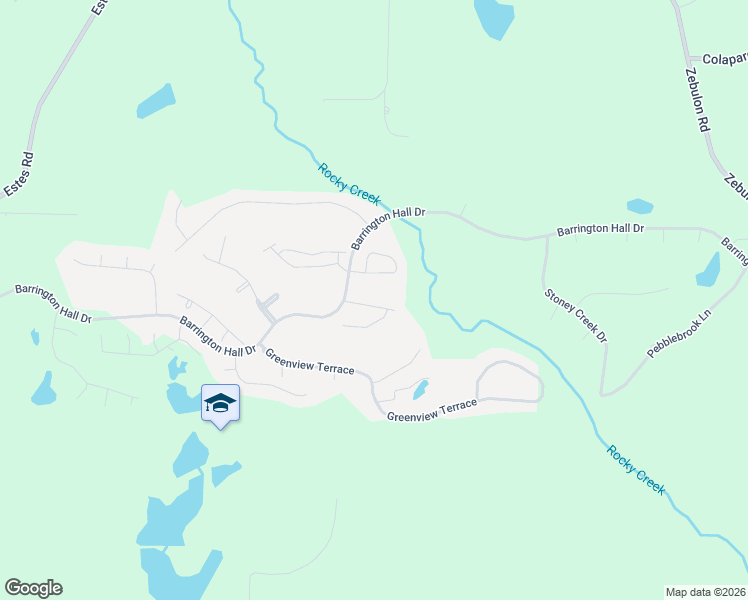 map of restaurants, bars, coffee shops, grocery stores, and more near 111 High Ridge Drive in Macon