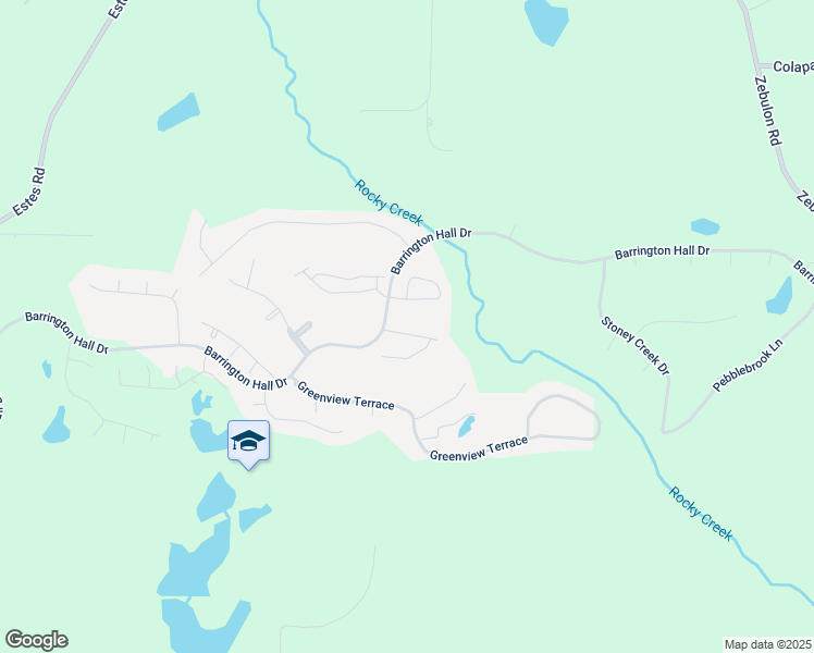 map of restaurants, bars, coffee shops, grocery stores, and more near 111 High Ridge Drive in Macon