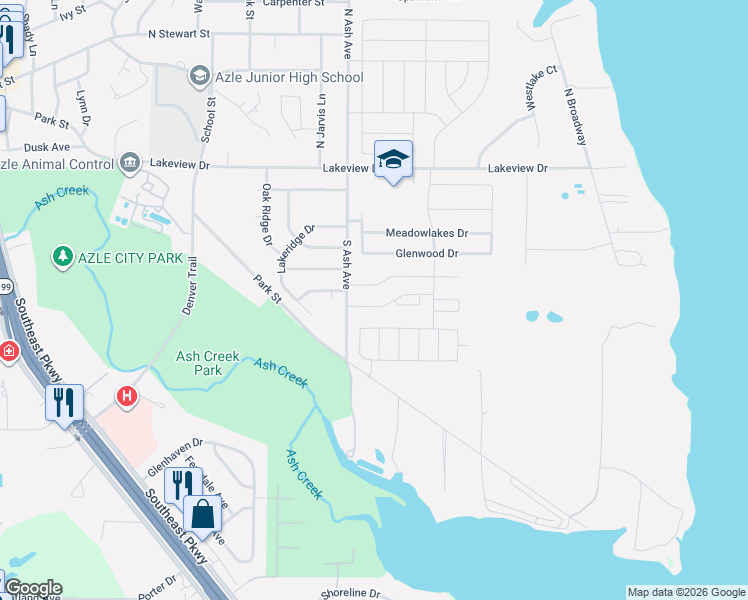 map of restaurants, bars, coffee shops, grocery stores, and more near 1236 Village Garden Drive in Azle