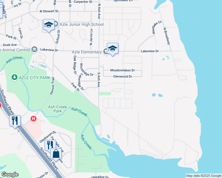 map of restaurants, bars, coffee shops, grocery stores, and more near 1313 Village Garden Drive in Azle
