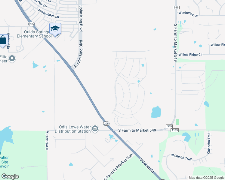 map of restaurants, bars, coffee shops, grocery stores, and more near 4009 Stableglen Drive in Rockwall