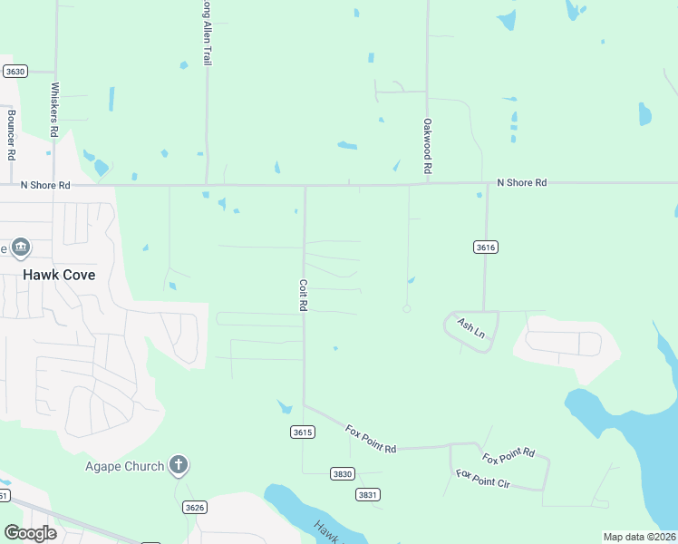 map of restaurants, bars, coffee shops, grocery stores, and more near 2226 Acres Drive in Quinlan