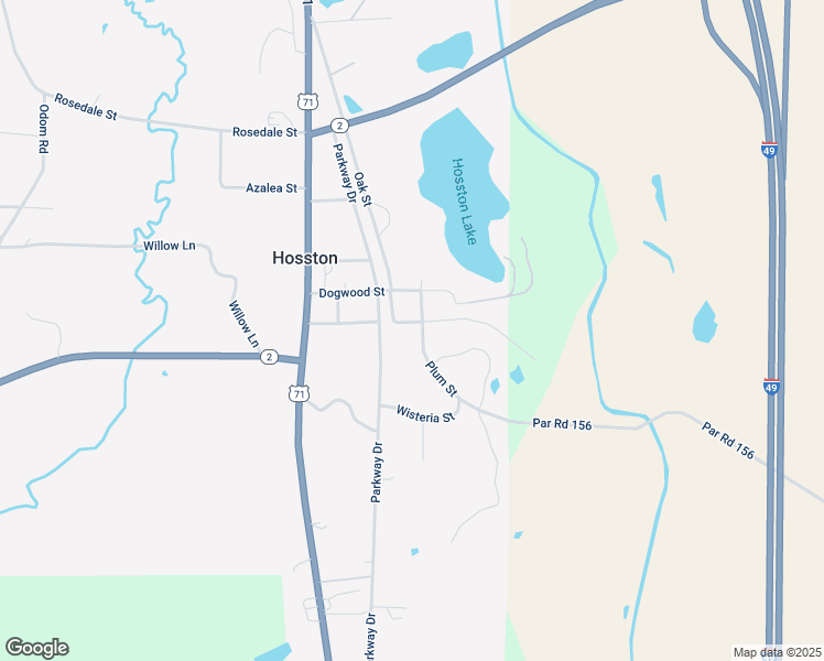 map of restaurants, bars, coffee shops, grocery stores, and more near 14790 Plum Street in Hosston