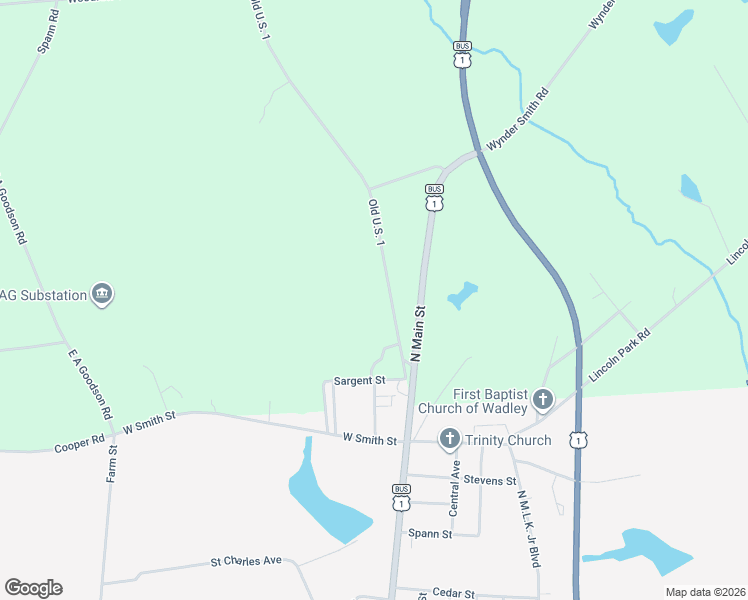 map of restaurants, bars, coffee shops, grocery stores, and more near 946 Old U.S. 1 in Wadley