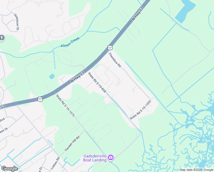 map of restaurants, bars, coffee shops, grocery stores, and more near 1054 State Road S-10-858 in Awendaw