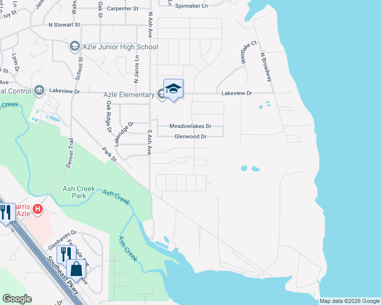 map of restaurants, bars, coffee shops, grocery stores, and more near 1405 Eagle Lake Drive in Azle