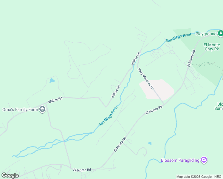 map of restaurants, bars, coffee shops, grocery stores, and more near 15234 Willow Road in Lakeside