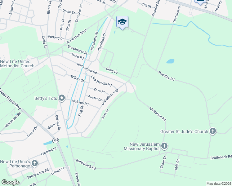 map of restaurants, bars, coffee shops, grocery stores, and more near 714 Gadsden Loop in Walterboro