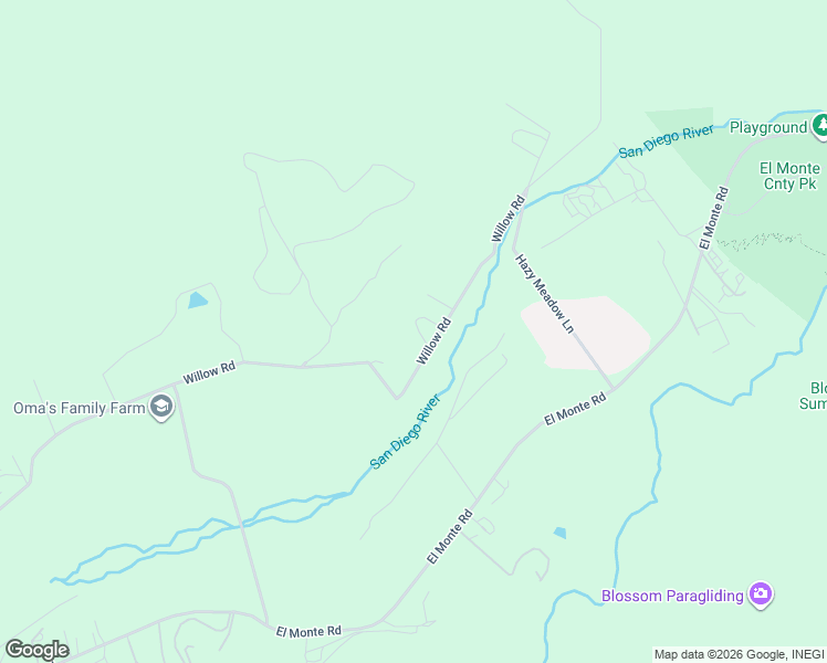map of restaurants, bars, coffee shops, grocery stores, and more near 15234 Willow Road in Lakeside