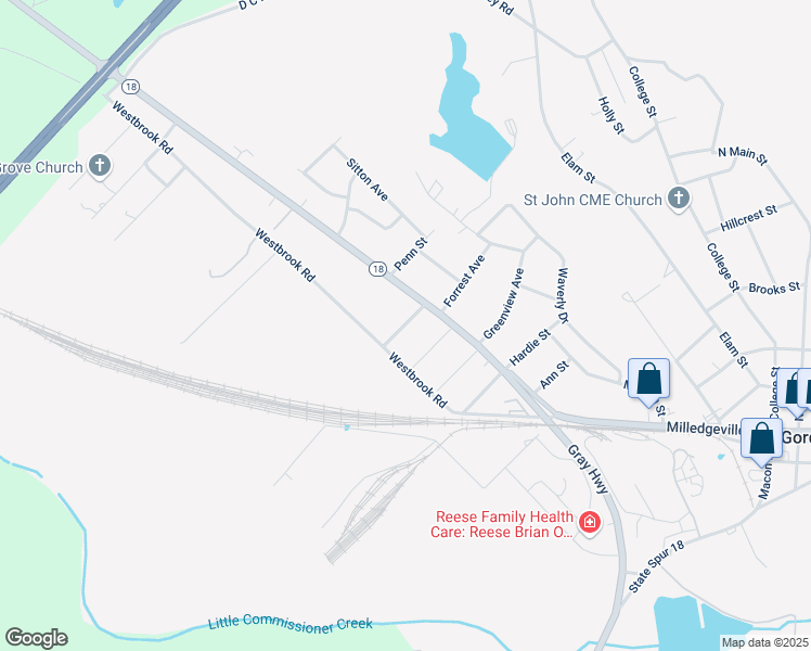 map of restaurants, bars, coffee shops, grocery stores, and more near 105 Crescent Street in Gordon