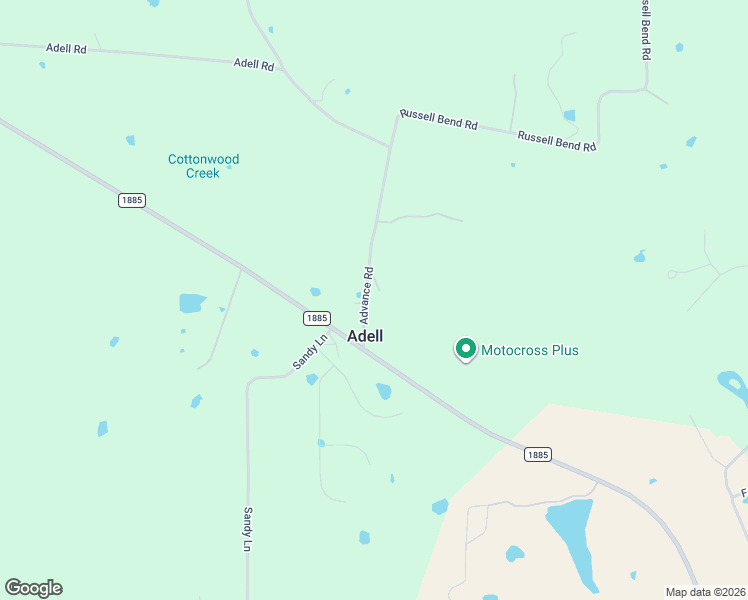 map of restaurants, bars, coffee shops, grocery stores, and more near 104 Advance Road in Weatherford