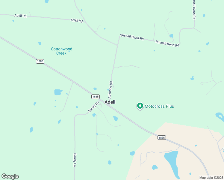 map of restaurants, bars, coffee shops, grocery stores, and more near 104 Advance Road in Weatherford