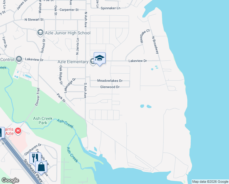 map of restaurants, bars, coffee shops, grocery stores, and more near 1405 Eagle Lake Drive in Azle