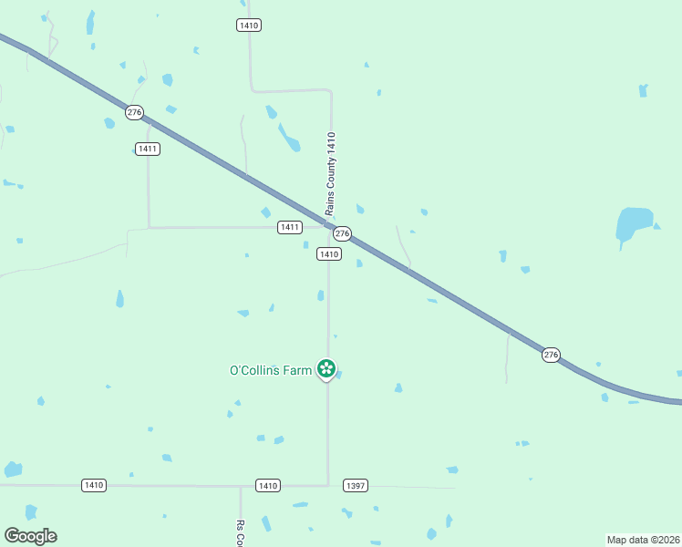 map of restaurants, bars, coffee shops, grocery stores, and more near County Road 1410 in Point