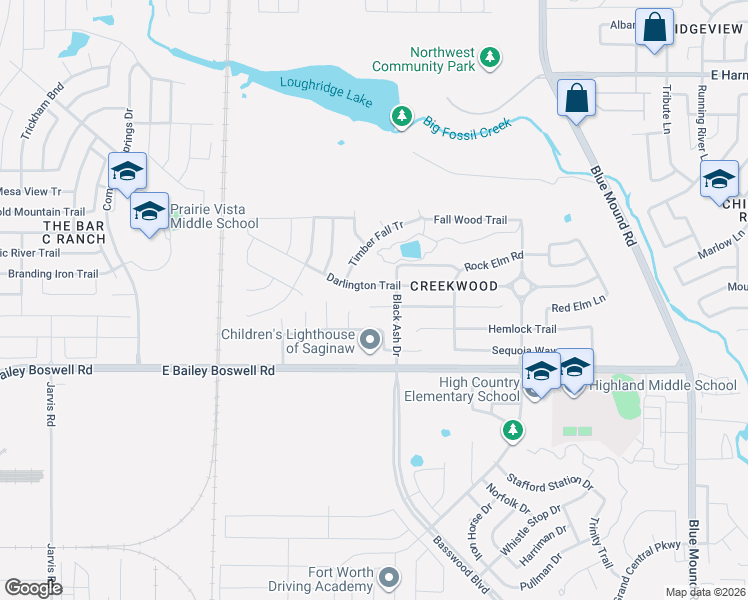 map of restaurants, bars, coffee shops, grocery stores, and more near 708 Catalpa Road in Fort Worth