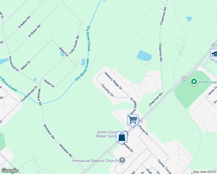 map of restaurants, bars, coffee shops, grocery stores, and more near 146 Timothy Circle in Macon