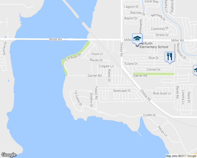 map of restaurants, bars, coffee shops, grocery stores, and more near 2602 Fuqua Road in Rowlett