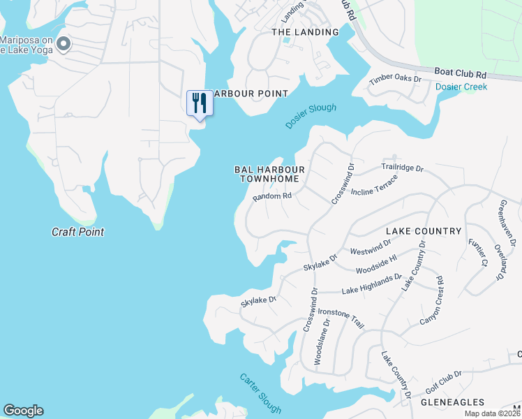 map of restaurants, bars, coffee shops, grocery stores, and more near 7809 Driftwood Court in Fort Worth
