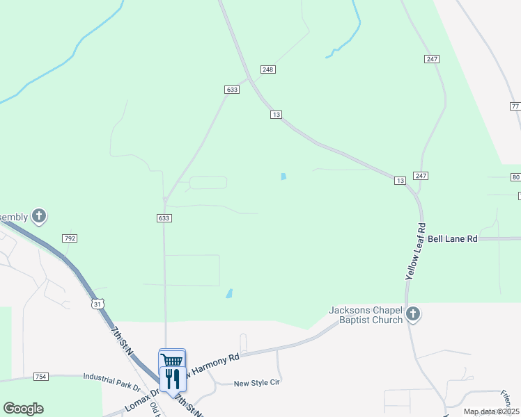 map of restaurants, bars, coffee shops, grocery stores, and more near in Clanton